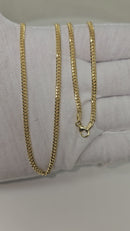 14 karats, 3mm, maillon cubain solid