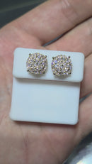 10k 0.90ct Round Luxury Studs vs lab diamonds