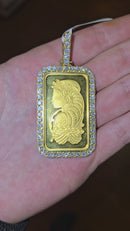 24k Lady Fortuna Onze  10k Frame 4.60ct Vs lab diamonds