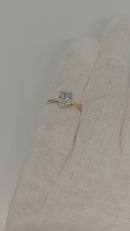 14K OVAL 1.00CT VS DIAMOND ENGAGEMENT RING