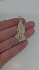 10k Prayer Hands with chapelet 1.80ct diamonds