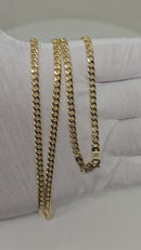 14 karats, 3 mm, maillon cubain « Miami » creux