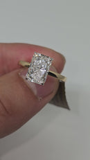 Luminous Radiant  shape 2.76CT Lab Diamond Engagement Rings in 14K Yellow Gold