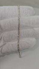 10k 2.6mm Ice Bracelet 2 tonnes Nouveau