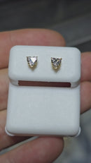 14k 0.43ct heart VS Diamond Stud Screw Back Earing