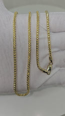 Chaîne Franco en or jaune 18 carats, 3 mm, pleine