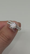 Beautiful Round shape 2.14 CT Lab Diamond Engagement Rings in 14K Yellow Gold