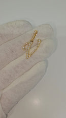 14k Letter V Pendant  0.55ct Diamonds si NEW