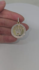 10k Crown Pendant 1.00ct diamonds