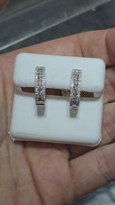 10K 0.60CTvs diamants lab Boucle D 'Oreilles huggys or blanc