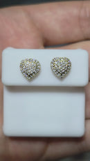 10k 0.40ct heart Studs vs lab diamonds