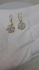 Boucles d'oreilles 10k Flower Finest 1.06ct VS Diamonds