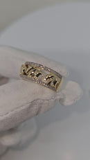 Bague éléphant 10k 0.15ct Diamants