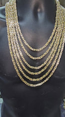 5.5mm 10k Byzantine chain coupe Diamond cut