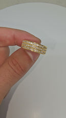 10k 0.12ct SI  Diamond band  ring New