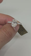 Beautiful Oval shape 2.43CT Lab Diamond Engagement Rings in 14K Yellow Gold