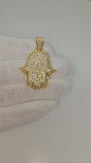 10k Hamsa 1.34ct Diamants NOUVEAU