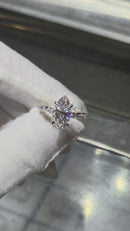 Beautiful Marquise Shape 3.86CT VS Lab Diamond Engagement Rings in 14k