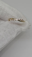 Stunning Natural diamond 0.30 carat  with  14kt yellow Gold Ring NATDIA3