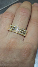 10k 1.88ct vs lab diamonds wedding bandx6