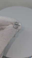 14k Oval Shape Marry Ring 3.91ct VS Diamonds