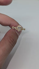 Bague de fiançailles exquise en or jaune 14K forme poire - 0.70ct Total Lab-Grown VS1 Diamond