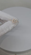 14K 0.85CT VS Cushion Cut Diamond Engagement Ring