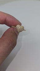 Sweetheart Sparkle : Bague en or jaune 14K avec diamants naturels de 0,25ct