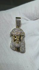 10k Jesus black eyes 1.22ct Diamonds