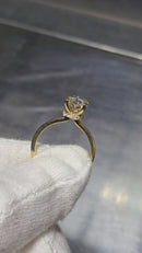 Beautiful Oval shape Solitaire 3.13 CT Lab Diamond Engagement Rings in 14K Yellow gold