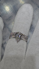 Beautiful Pear Shape 3.64CT VS Lab Diamond Engagement Rings in 14K