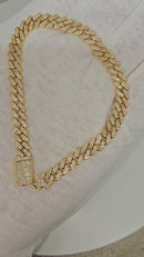 10k 7mm Monaco Link 2.16ct Diamonds