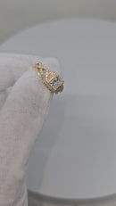 14K 0.90CT VS princess  Cut Diamond Engagement Ring