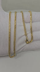 14k 3.5mm franco yellow gold