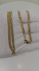 18k 4.5mm double cuban link hollow