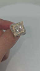 10k 2.50ct Triangle Style  diamond Ring