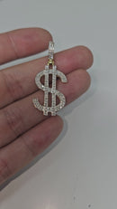 10k Dollar Sign 0.40ct of Diamonds