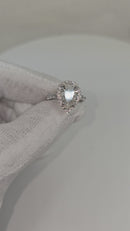 Beautiful Pear Ring 3.66CT Lab Diamond Engagement Rings in 14K White Gold