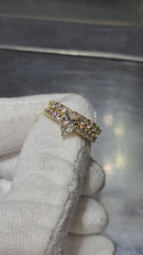 Beautiful Pear Shape 2.60CT VS Lab Diamond Engagement Rings in 14K Yellow gold