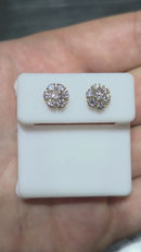10k 0.95ct Luxury Flower Studs vs lab diamonds