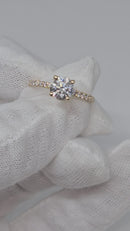 Bague de fiançailles 14k 1.00ct VS Diamants ronds