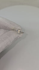 Bague de fiançailles oval 1.27 ct Lab Diamond en or jaune 14K SR-