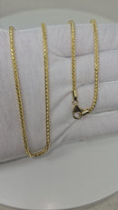 2mm franco en or jaune 14 karats solid/full