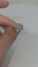 14k Pear Shape 1.50ct VS Diamonds Engagement Ring