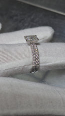 Beautiful radiant Shape 1.68CT VS Lab Diamond Engagement Rings in 14K