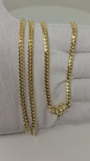 14k 3.5mm Miami Cuban Link solid/full