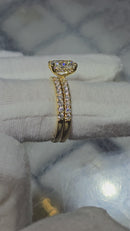 Beautiful Radiant Shape 1.70CT VS Lab Diamond Engagement Rings in 14K