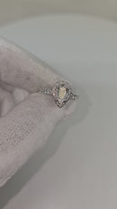 Bague de fiançailles Duo Radiant 4.04 CT Lab Diamond en or blanc 14K SR-