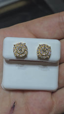 10k 0.82ct Diamond Stud Screw Back Earing