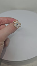 14k 3.11ct Princess cut Shape VS Diamonds